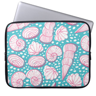Housse Pour Ordinateur Portable Motif marin sans joint avec différents coquillages