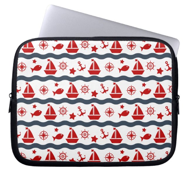 Housse Pour Ordinateur Portable Motif maritime mignon (Devant)