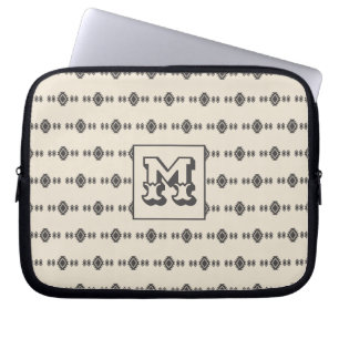 Housse Pour Ordinateur Portable Motif minimaliste inspiré par Aztec Monogramme