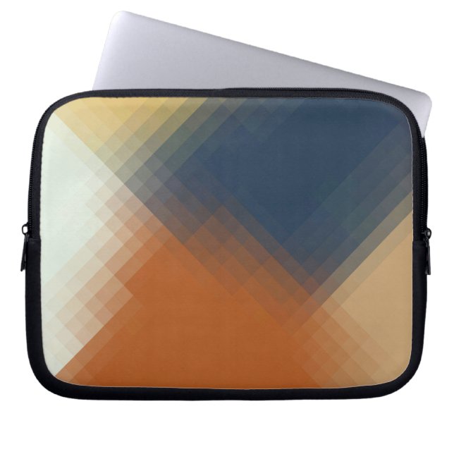 Housse Pour Ordinateur Portable Motif moderne tendance orange bleu jaune beige (Devant)