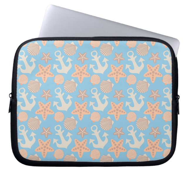 Housse Pour Ordinateur Portable Motif nautique Pastel (Devant)