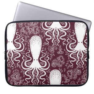 Housse Pour Ordinateur Portable motif Octopus vintage.