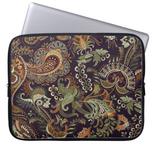Housse Pour Ordinateur Portable Motif Paisley coloré. Papier peint ethnique vintag