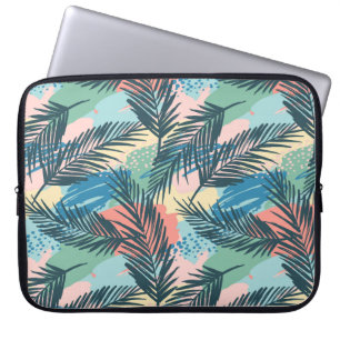 Housse Pour Ordinateur Portable Motif Pastel Tropical Leaf