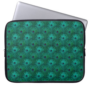Housse Pour Ordinateur Portable Motif Peacock turquoise