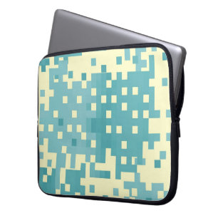 Housse Pour Ordinateur Portable Motif Pixel bleu et cyan