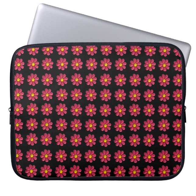 Housse Pour Ordinateur Portable Motif Plasticine rouge sur noir (Devant)