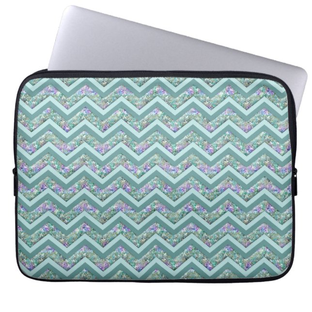 Housse Pour Ordinateur Portable Motif Rainbow Foil ZigZag (Devant)