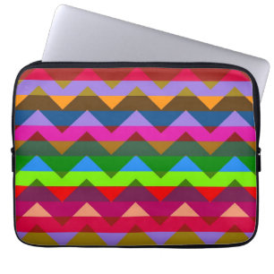 Housse Pour Ordinateur Portable Motif rayé chevron multicolore zigzag 6