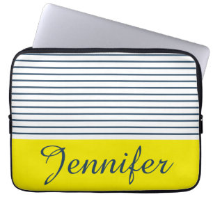 Housse Pour Ordinateur Portable Motif rayé moderne