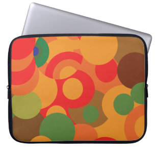 Housse Pour Ordinateur Portable Motif rétro coloré du milieu du siècle