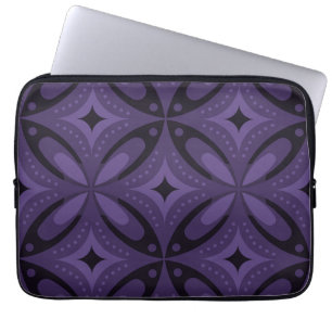 Housse Pour Ordinateur Portable Motif Rétro de Couleur Violet Foncé