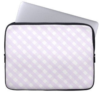 Housse Pour Ordinateur Portable Motif sans couture à carreaux gingham lilas peint