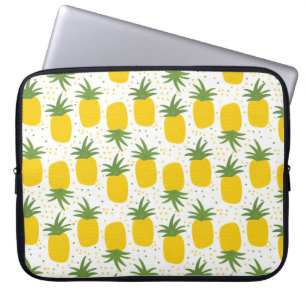 Housse Pour Ordinateur Portable Motif sans couture avec ananas. Ananas jaune