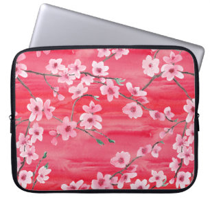Housse Pour Ordinateur Portable Motif sans couture avec Belle fleur de cerisier
