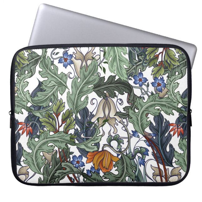 Housse Pour Ordinateur Portable Motif sans couture avec fleurs dans le style art d (Devant)