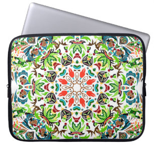 Housse Pour Ordinateur Portable motif sans couture avec ornement floral clair. Vin