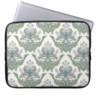 Housse Pour Ordinateur Portable Motif sans couture classique à damas floral