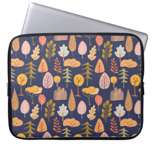 Housse Pour Ordinateur Portable Motif sans couture mi-automne avec arbre multicolo