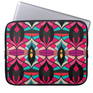 Housse Pour Ordinateur Portable Motif sans couture rétro dans le style des années