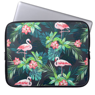 Housse Pour Ordinateur Portable Motif sans couture tropicale estivale avec bir fla