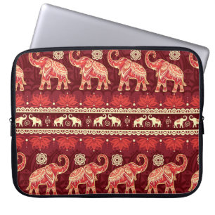 Housse Pour Ordinateur Portable Motif sans joint avec éléphants