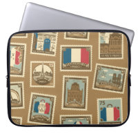 motif sans soudure avec timbres-poste sur le thème