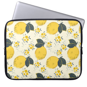 Housse Pour Ordinateur Portable Motif sans soudure en agrumes avec citron jaune co