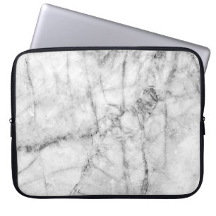 Housse Pour Ordinateur Portable Motif sur la texture du sol en marbre blanc et dos
