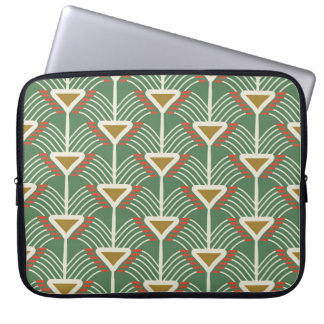 Housse Pour Ordinateur Portable motif transparent vert avec lignes et géométrie sh