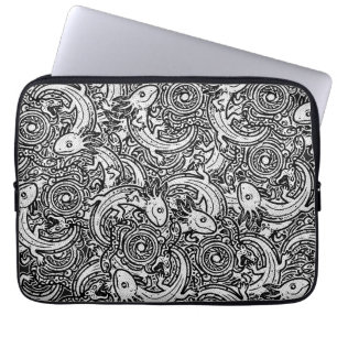 Housse Pour Ordinateur Portable Motif tribal aztèque axolotl Xolotl mythologie boh