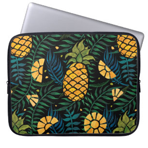 Housse Pour Ordinateur Portable Motif tropical sans couture avec ananas et palmier