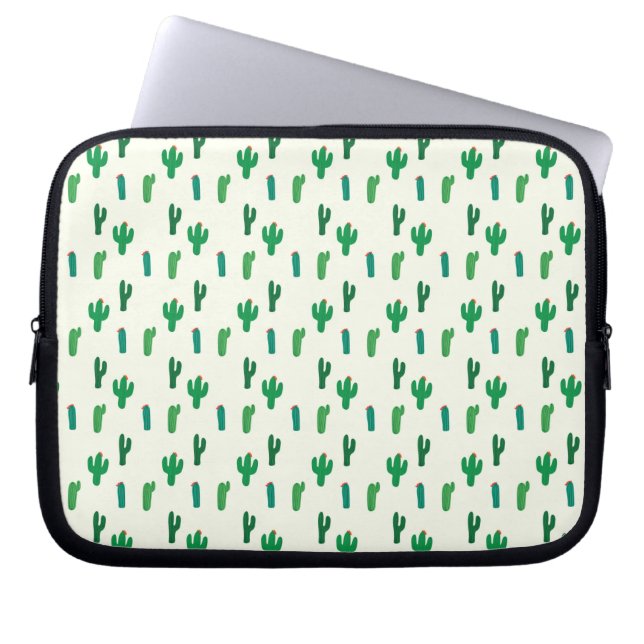 Housse Pour Ordinateur Portable Motif vert clair de cactus (Devant)