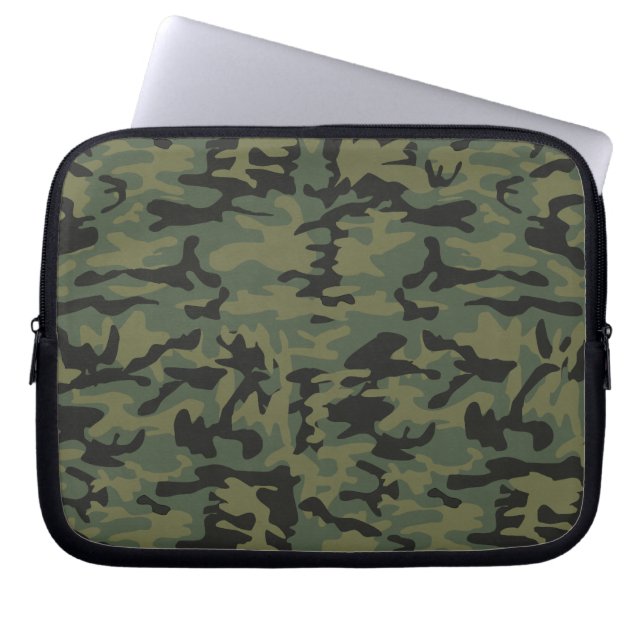Housse Pour Ordinateur Portable Motif vert de camo (Devant)