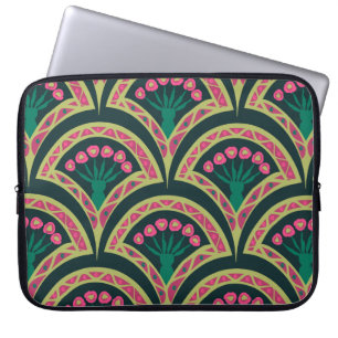 Housse Pour Ordinateur Portable motif vert en forme de coque