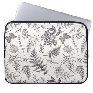 Housse Pour Ordinateur Portable Motif vintage Botany et Papillon