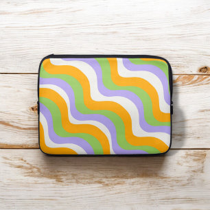 Housse Pour Ordinateur Portable Motif Y2k Abstrait de la couche Super d'onde rétro