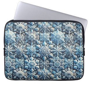 Housse Pour Ordinateur Portable Motifs ornementaux complexes inspirés du givre