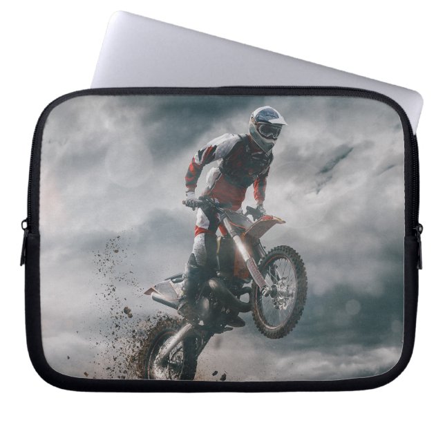 Housse Pour Ordinateur Portable Motocross Rider (Devant)