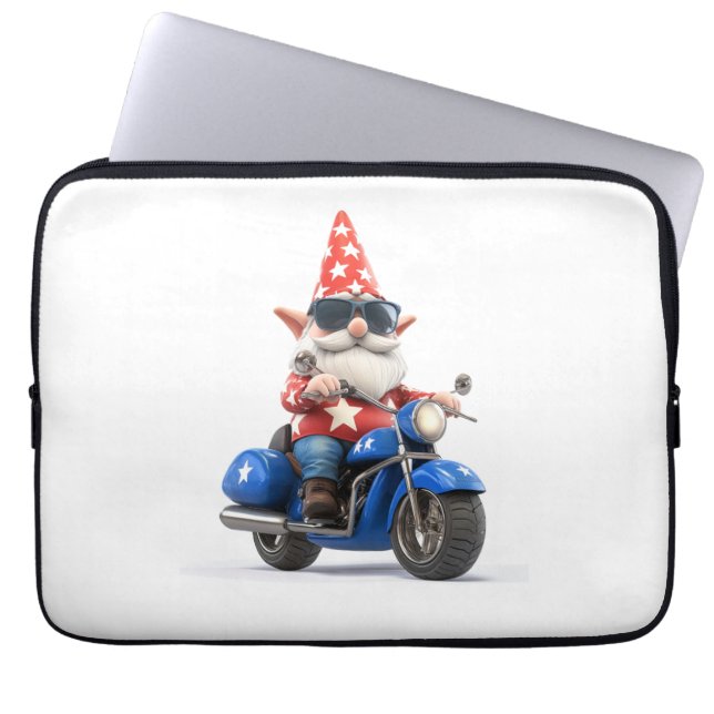 Housse Pour Ordinateur Portable Motocyclette américaine Gnome (Devant)