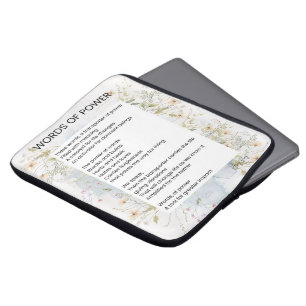Housse Pour Ordinateur Portable Mots Du Pouvoir À L'Origine Poème Poème Poésie
