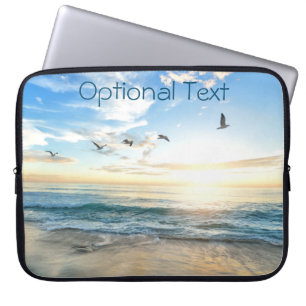 Housse Pour Ordinateur Portable Mouettes de plage du matin