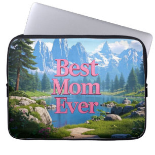 Housse Pour Ordinateur Portable Mountain View Fête des mères Meilleure maman jamai