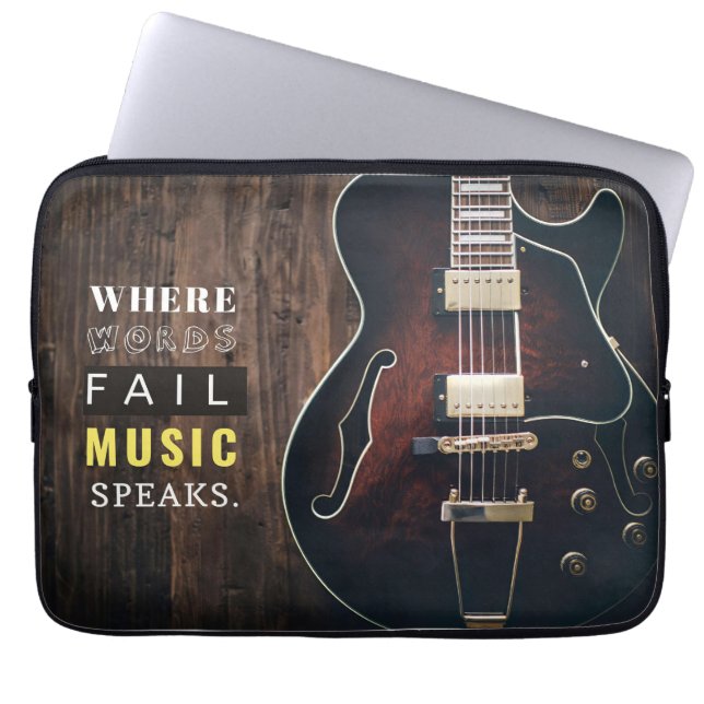 Housse Pour Ordinateur Portable Musique Art Music Speaks (Devant)