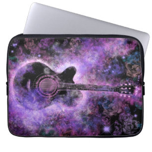 Housse Pour Ordinateur Portable Musique guitare romantique - Son magique