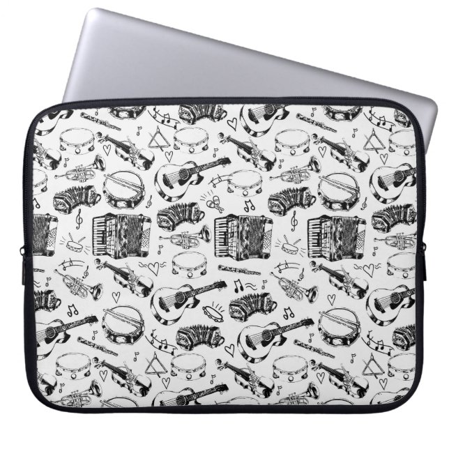 Housse Pour Ordinateur Portable Musique Istruments Ordinateur portable Arrière - p (Devant)