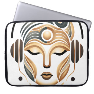 Housse Pour Ordinateur Portable Musique zen minimaliste Déesse géométrique abstrai