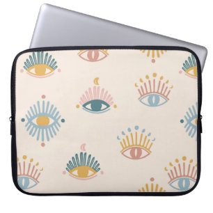 Housse Pour Ordinateur Portable Mystique yeux sans couture motif, arrière - plan