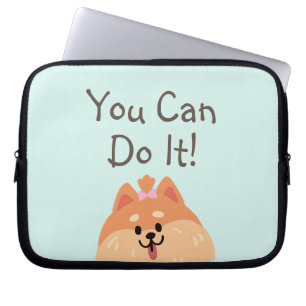 Housse Pour Ordinateur Portable N'abandonne jamais et mignonne chiot