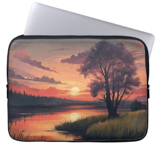 Housse Pour Ordinateur Portable Nature Paysage Peinture AI Art Portable Sleeve